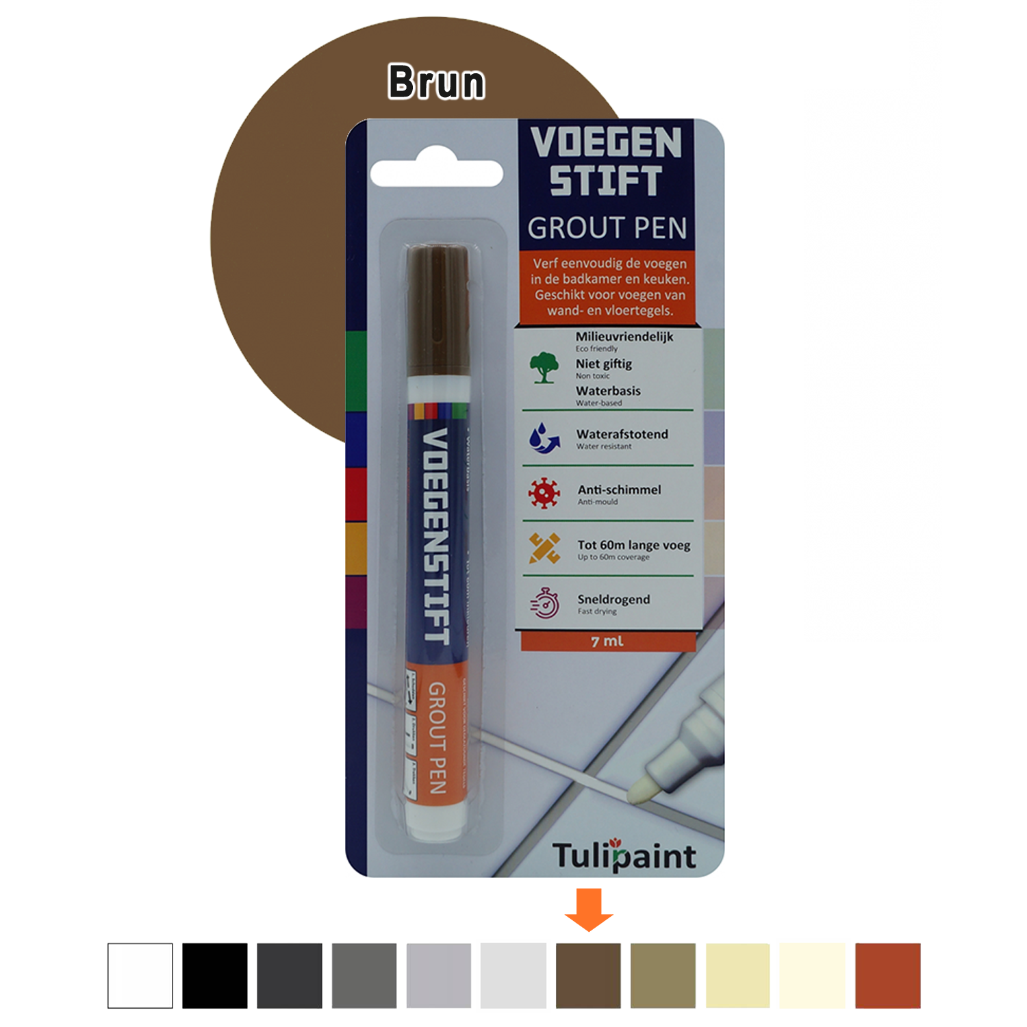 Fugepen 7ml 11 farver 