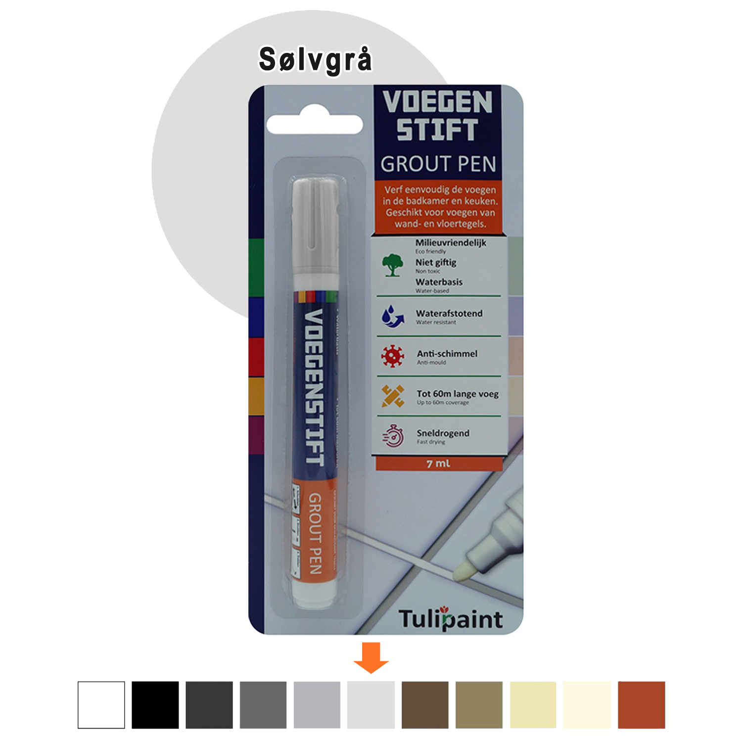Fugepen 7ml 11 farver 