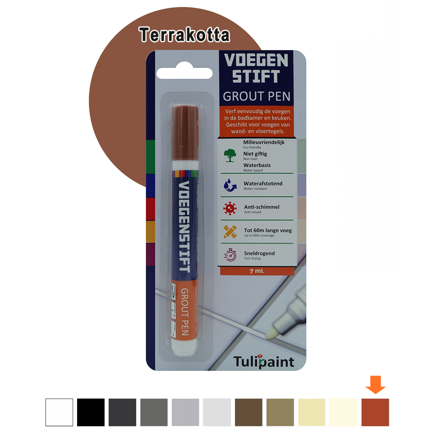 Fugepen 7ml 11 farver 