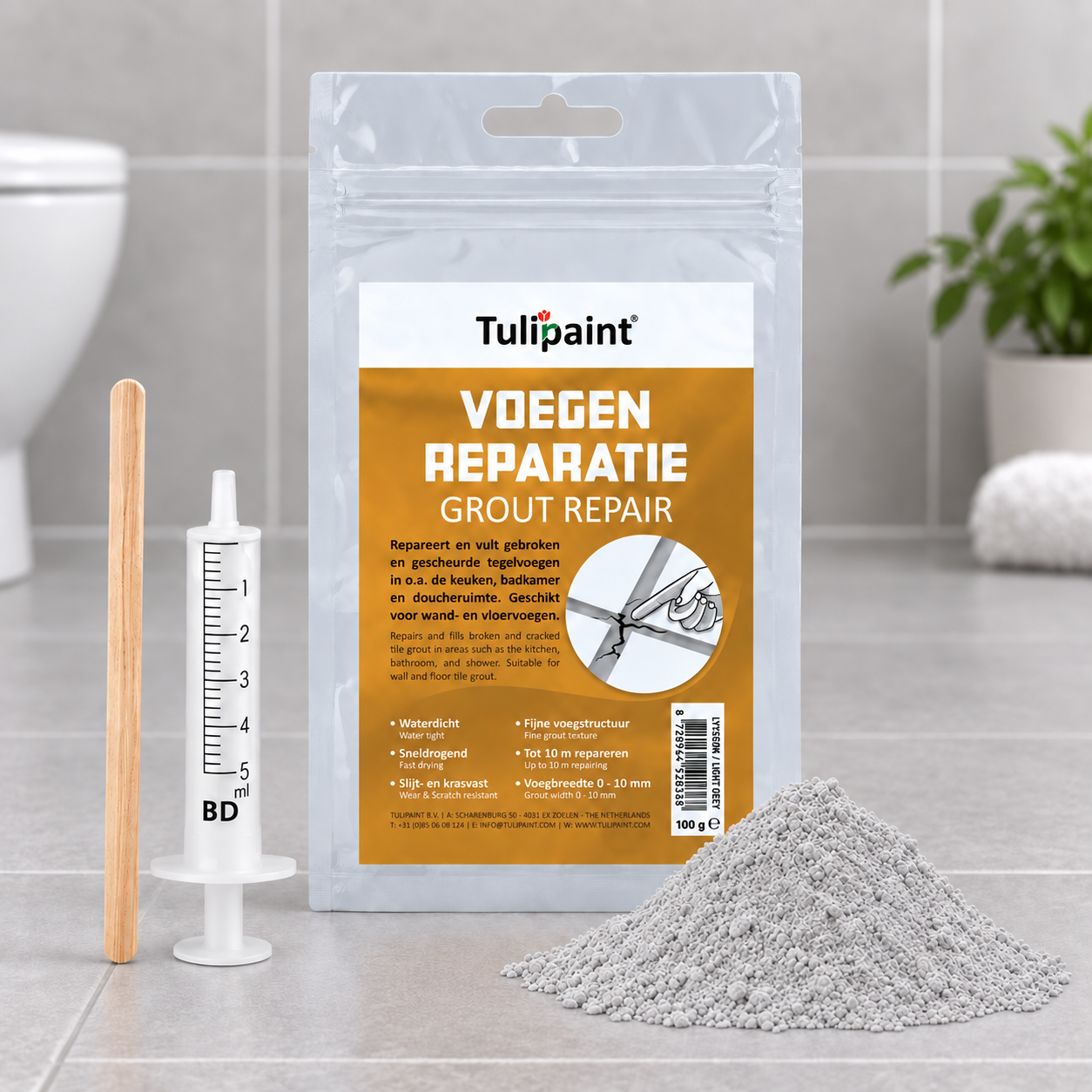 Fugereparation � til Revner og Huller i Fuger � Cementbaseret