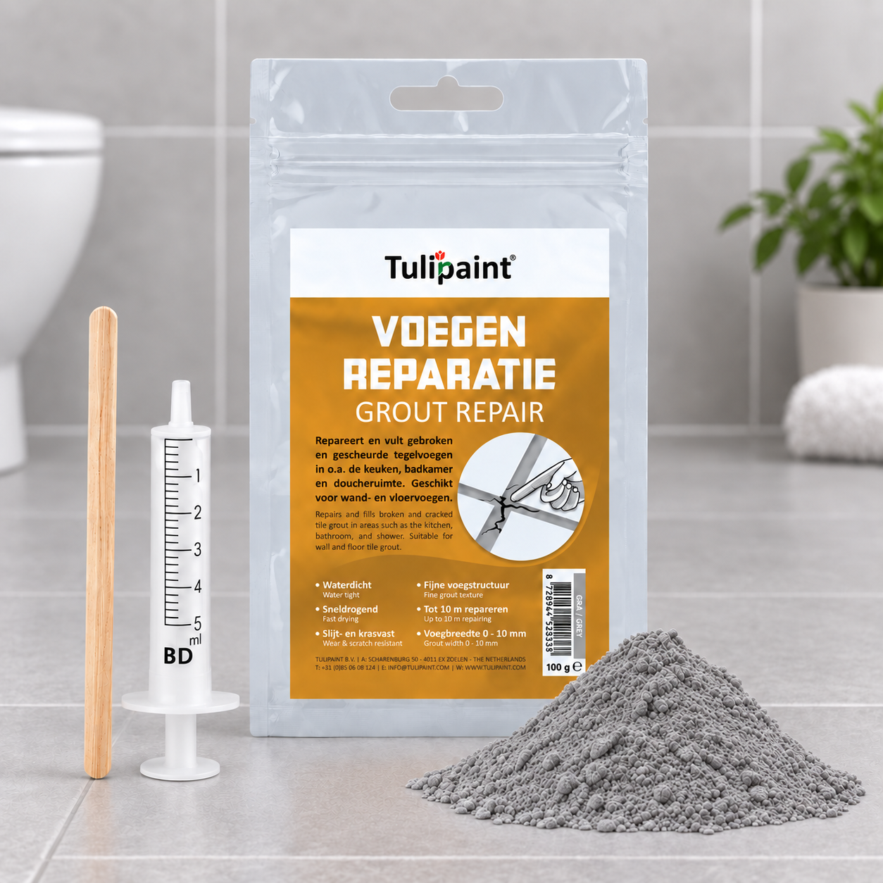 Fugereparation � til Revner og Huller i Fuger � Cementbaseret