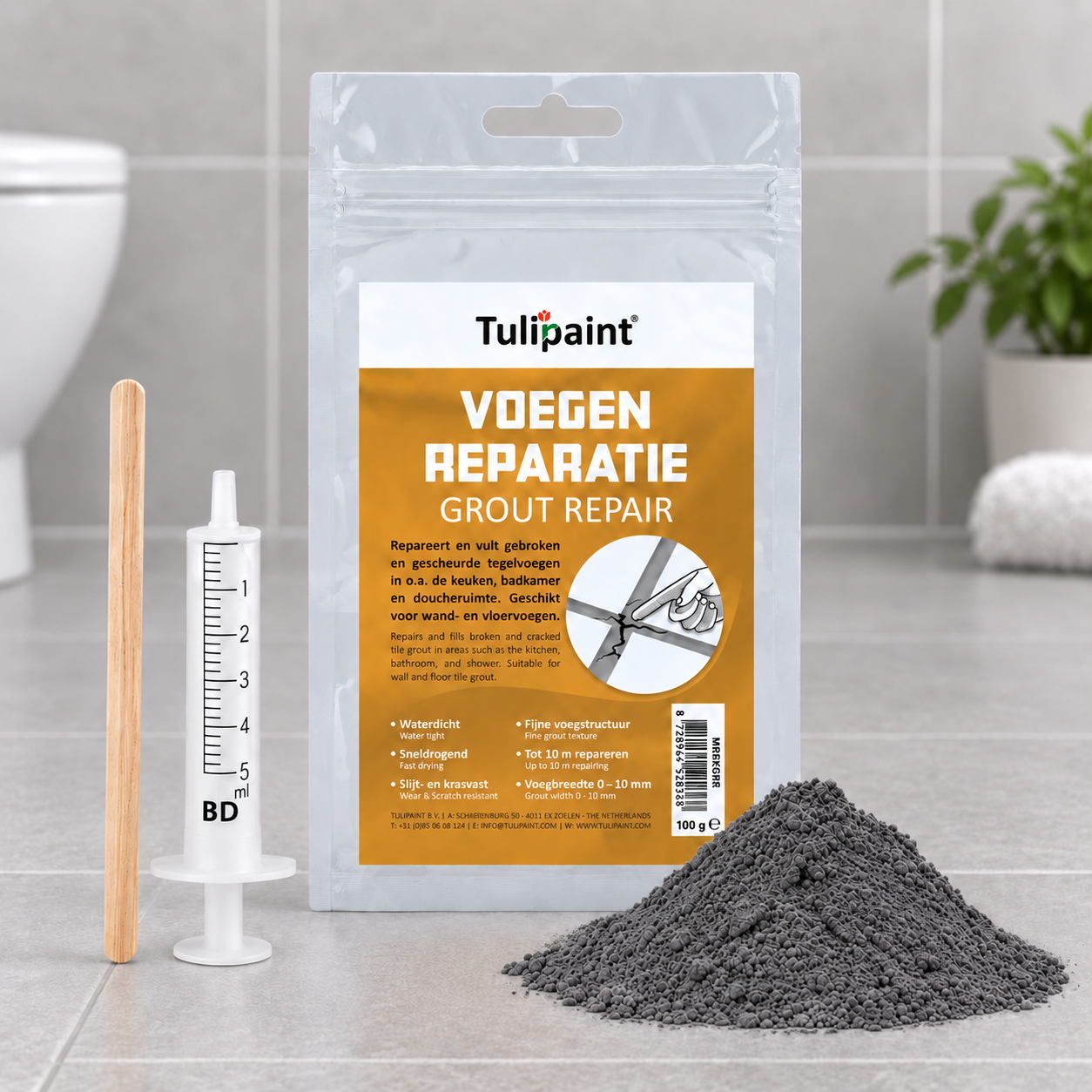 Fugereparation � til Revner og Huller i Fuger � Cementbaseret