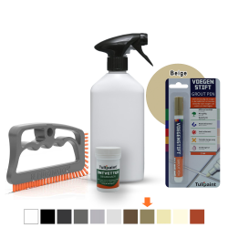 Bio+Eco Rengringsst  (fugebrste + Affedtningsmiddel + tom sprayflaske) + fugepen